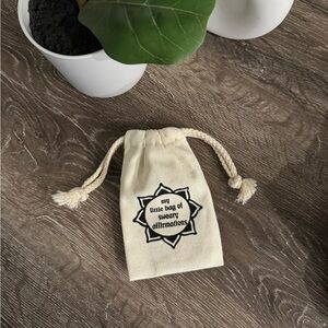 “My Little Bag of Sweary Affirmations” Motivational Cards in Drawstring Pouch